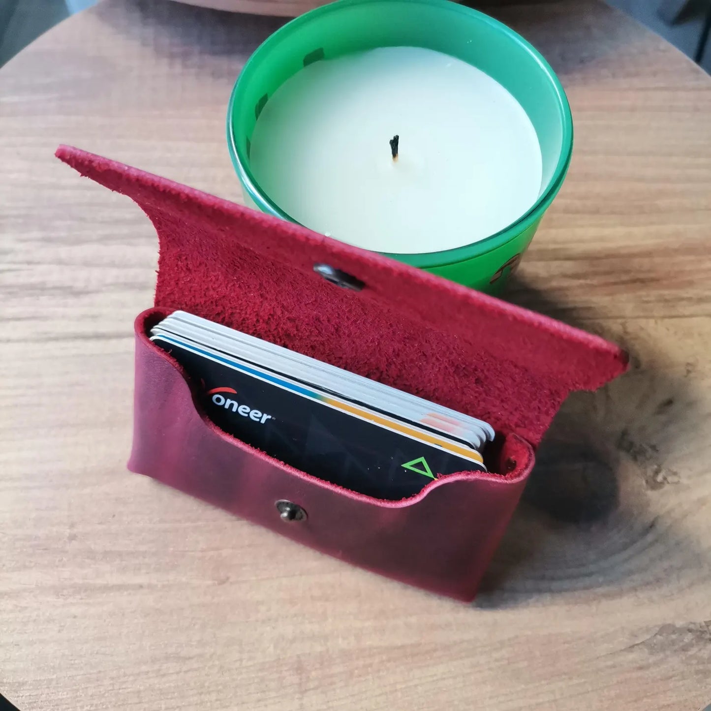 El Yapımı Deri Minimalist Kartlık