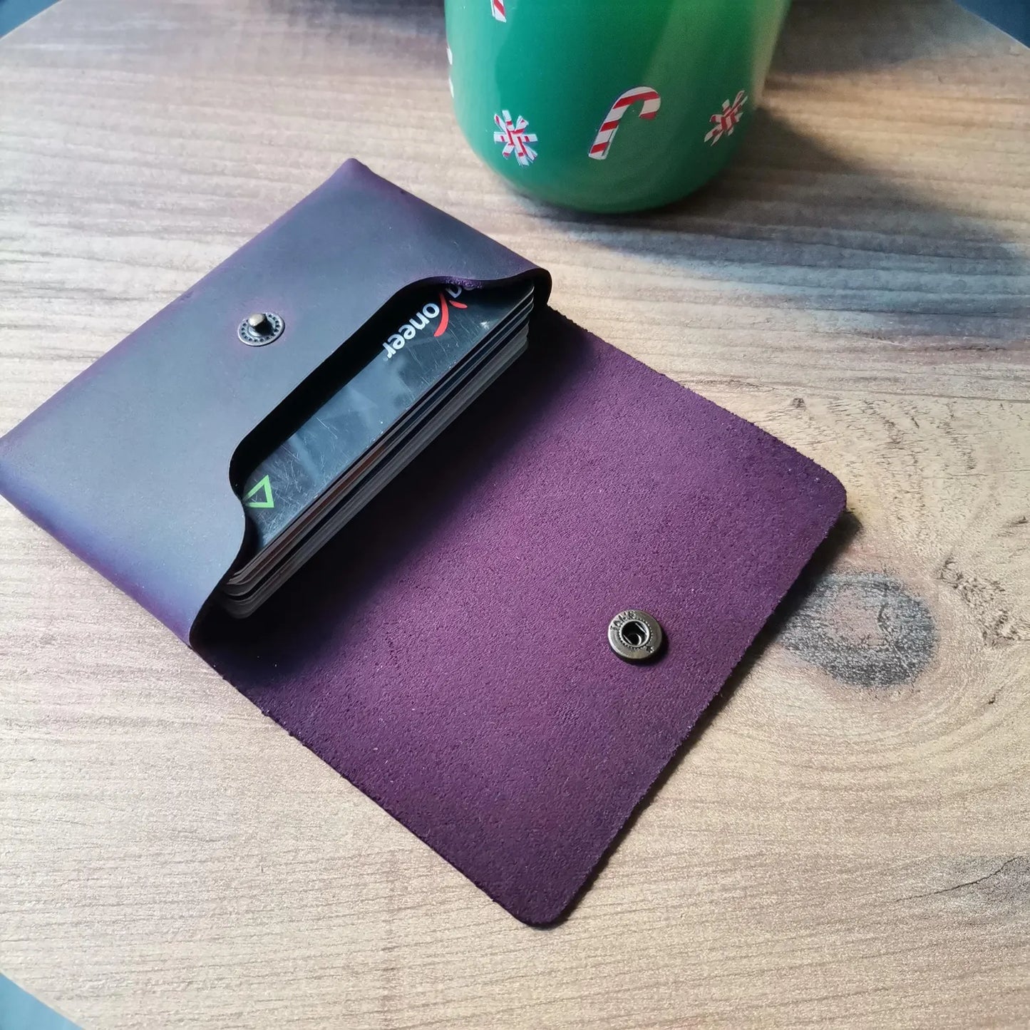 El Yapımı Deri Minimalist Kartlık